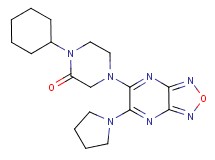 1-cyclohexyl-4-[6-(1-pyrrolidinyl)[1,2,5]oxadiazolo[3,4-b]pyrazin-5-yl]-2-piperazinone