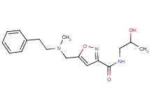 N-(2-hydroxypropyl)-5-{[methyl(2-phenylethyl)amino]methyl}isoxazole-3-carboxamide