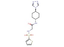 N~2~-(2-thienylsulfonyl)-N~1~-[trans-4-(4H-1,2,4-triazol-4-yl)cyclohexyl]glycinamide