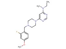 N-ethyl-6-[4-(2-fluoro-4-methoxybenzyl)piperazin-1-yl]-N-methylpyrimidin-4-amine