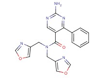 2-amino-N,N-bis(1,3-oxazol-4-ylmethyl)-4-phenylpyrimidine-5-carboxamide