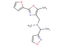 N-{[2-(2-furyl)-5-methyl-1,3-oxazol-4-yl]methyl}-1-(3-isoxazolyl)-N-methylethanamine