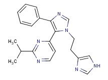 4-{1-[2-(1H-imidazol-4-yl)ethyl]-4-phenyl-1H-imidazol-5-yl}-2-isopropylpyrimidine