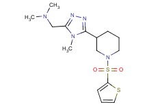 N,N-dimethyl-1-{4-methyl-5-[1-(2-thienylsulfonyl)piperidin-3-yl]-4H-1,2,4-triazol-3-yl}methanamine