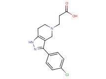 3-[3-(4-chlorophenyl)-1,4,6,7-tetrahydro-5H-pyrazolo[4,3-c]pyridin-5-yl]propanoic acid