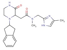 2-[1-(2,3-dihydro-1H-inden-2-yl)-3-oxo-2-piperazinyl]-N-methyl-N-[(4-methyl-1H-imidazol-2-yl)methyl]acetamide