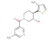 (3S*,4R*)-1-[(5-methylpyridin-3-yl)carbonyl]-4-(3-methyl-2-thienyl)piperidin-3-ol