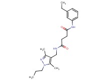 N-[(3,5-dimethyl-1-propyl-1H-pyrazol-4-yl)methyl]-N'-(3-ethylphenyl)succinamide