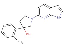 3-(2-methylphenyl)-1-(1H-pyrrolo[2,3-b]pyridin-6-yl)pyrrolidin-3-ol