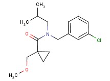 N-(3-chlorobenzyl)-N-isobutyl-1-(methoxymethyl)cyclopropanecarboxamide