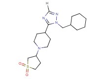 4-[1-(cyclohexylmethyl)-1H-1,2,4-triazol-5-yl]-1-(1,1-dioxidotetrahydro-3-thienyl)piperidine