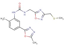 N-[2-methyl-5-(5-methyl-1,3,4-oxadiazol-2-yl)phenyl]-N'-({3-[(methylthio)methyl]-1,2,4-oxadiazol-5-yl}methyl)urea