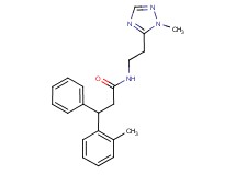 3-(2-methylphenyl)-N-[2-(1-methyl-1H-1,2,4-triazol-5-yl)ethyl]-3-phenylpropanamide