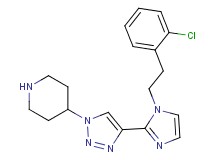 4-(4-{1-[2-(2-chlorophenyl)ethyl]-1H-imidazol-2-yl}-1H-1,2,3-triazol-1-yl)piperidine hydrochloride