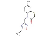 4-[(5-cyclopropyl-1,2,4-oxadiazol-3-yl)methyl]-7-methyl-2H-1,4-benzothiazin-3(4H)-one