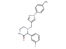 3-(3-fluorophenyl)-4-{[1-(4-methylphenyl)-1H-pyrazol-4-yl]methyl}piperazin-2-one