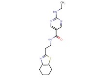 2-(ethylamino)-N-[2-(4,5,6,7-tetrahydro-1,3-benzothiazol-2-yl)ethyl]-5-pyrimidinecarboxamide