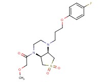 (4aS*,7aR*)-1-[3-(4-fluorophenoxy)propyl]-4-(methoxyacetyl)octahydrothieno[3,4-b]pyrazine 6,6-dioxide