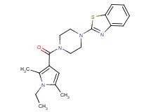 2-{4-[(1-ethyl-2,5-dimethyl-1H-pyrrol-3-yl)carbonyl]-1-piperazinyl}-1,3-benzothiazole
