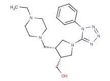 [(3R*,4R*)-4-[(4-ethylpiperazin-1-yl)methyl]-1-(1-phenyl-1H-tetrazol-5-yl)pyrrolidin-3-yl]methanol