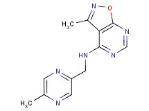 3-methyl-N-[(5-methylpyrazin-2-yl)methyl]isoxazolo[5,4-d]pyrimidin-4-amine