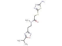 2-[(5-amino-1,3,4-thiadiazol-2-yl)thio]-N-[2-(5-isopropyl-1,2,4-oxadiazol-3-yl)ethyl]-N-methylacetamide
