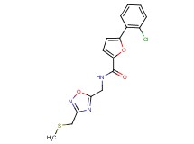 5-(2-chlorophenyl)-N-({3-[(methylthio)methyl]-1,2,4-oxadiazol-5-yl}methyl)-2-furamide