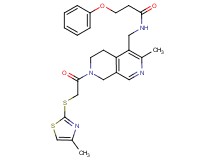 N-[(3-methyl-7-{[(4-methyl-1,3-thiazol-2-yl)thio]acetyl}-5,6,7,8-tetrahydro-2,7-naphthyridin-4-yl)methyl]-3-phenoxypropanamide