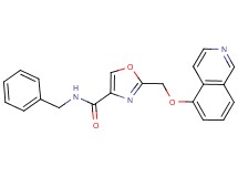 N-benzyl-2-[(5-isoquinolinyloxy)methyl]-1,3-oxazole-4-carboxamide