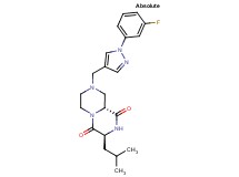 (3S,9aR)-8-{[1-(3-fluorophenyl)-1H-pyrazol-4-yl]methyl}-3-isobutyltetrahydro-2H-pyrazino[1,2-a]pyrazine-1,4(3H,6H)-dione