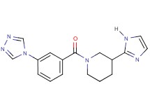 3-(1H-imidazol-2-yl)-1-[3-(4H-1,2,4-triazol-4-yl)benzoyl]piperidine