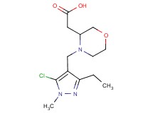 {4-[(5-chloro-3-ethyl-1-methyl-1H-pyrazol-4-yl)methyl]-3-morpholinyl}acetic acid