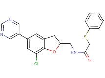 N-{[7-chloro-5-(5-pyrimidinyl)-2,3-dihydro-1-benzofuran-2-yl]methyl}-2-(phenylthio)acetamide