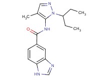 N-[1-(1-ethylpropyl)-4-methyl-1H-pyrazol-5-yl]-1H-benzimidazole-5-carboxamide