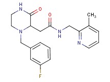 2-[1-(3-fluorobenzyl)-3-oxo-2-piperazinyl]-N-[(3-methyl-2-pyridinyl)methyl]acetamide