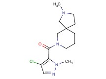 7-[(4-chloro-1-methyl-1H-pyrazol-5-yl)carbonyl]-2-methyl-2,7-diazaspiro[4.5]decane