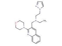 N-ethyl-N-[(2-morpholin-4-ylquinolin-3-yl)methyl]-2-(1H-pyrazol-1-yl)ethanamine
