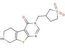 3-[(1,1-dioxidotetrahydro-3-thienyl)methyl]-5,6,7,8-tetrahydropyrido[4',3':4,5]thieno[2,3-d]pyrimidin-4(3H)-one hydrochloride