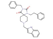 3-benzyl-8-(1H-indol-2-ylmethyl)-1-(2-phenylethyl)-1,3,8-triazaspiro[4.5]decane-2,4-dione