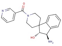(2R*,3R*)-3-amino-1'-(3-pyridinylcarbonyl)-2,3-dihydrospiro[indene-1,4'-piperidin]-2-ol
