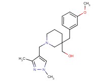 [1-[(1,3-dimethyl-1H-pyrazol-4-yl)methyl]-3-(3-methoxybenzyl)-3-piperidinyl]methanol