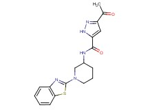 3-acetyl-N-[1-(1,3-benzothiazol-2-yl)-3-piperidinyl]-1H-pyrazole-5-carboxamide