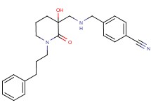 4-[({[3-hydroxy-2-oxo-1-(3-phenylpropyl)piperidin-3-yl]methyl}amino)methyl]benzonitrile