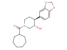 (3S*,4S*)-4-(1,3-benzodioxol-5-yl)-1-(cycloheptylcarbonyl)piperidin-3-ol