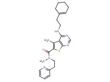 4-{[2-(1-cyclohexen-1-yl)ethyl]amino}-N,5-dimethyl-N-[2-(2-pyridinyl)ethyl]thieno[2,3-d]pyrimidine-6-carboxamide