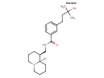 3-(3-hydroxy-3-methylbutyl)-N-[(1S,9aR)-octahydro-2H-quinolizin-1-ylmethyl]benzamide