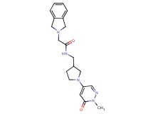 2-(1,3-dihydro-2H-isoindol-2-yl)-N-{[1-(1-methyl-6-oxo-1,6-dihydropyridazin-4-yl)pyrrolidin-3-yl]methyl}acetamide