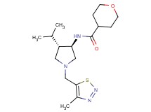 N-{rel-(3R,4S)-4-isopropyl-1-[(4-methyl-1,2,3-thiadiazol-5-yl)methyl]-3-pyrrolidinyl}tetrahydro-2H-pyran-4-carboxamide hydrochloride
