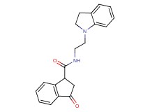 N-[2-(2,3-dihydro-1H-indol-1-yl)ethyl]-3-oxoindane-1-carboxamide