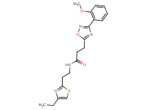 N-[2-(4-ethyl-1,3-thiazol-2-yl)ethyl]-3-[3-(2-methoxyphenyl)-1,2,4-oxadiazol-5-yl]propanamide